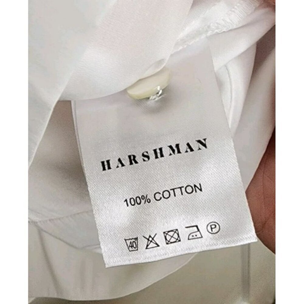 NWT Size XS Harshman White Anemone Blouse 100% Cotton Ladder Lace Button - Picture 4 of 7